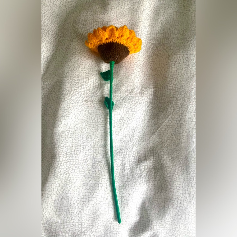 Handmade Crochet Sunflower Decor